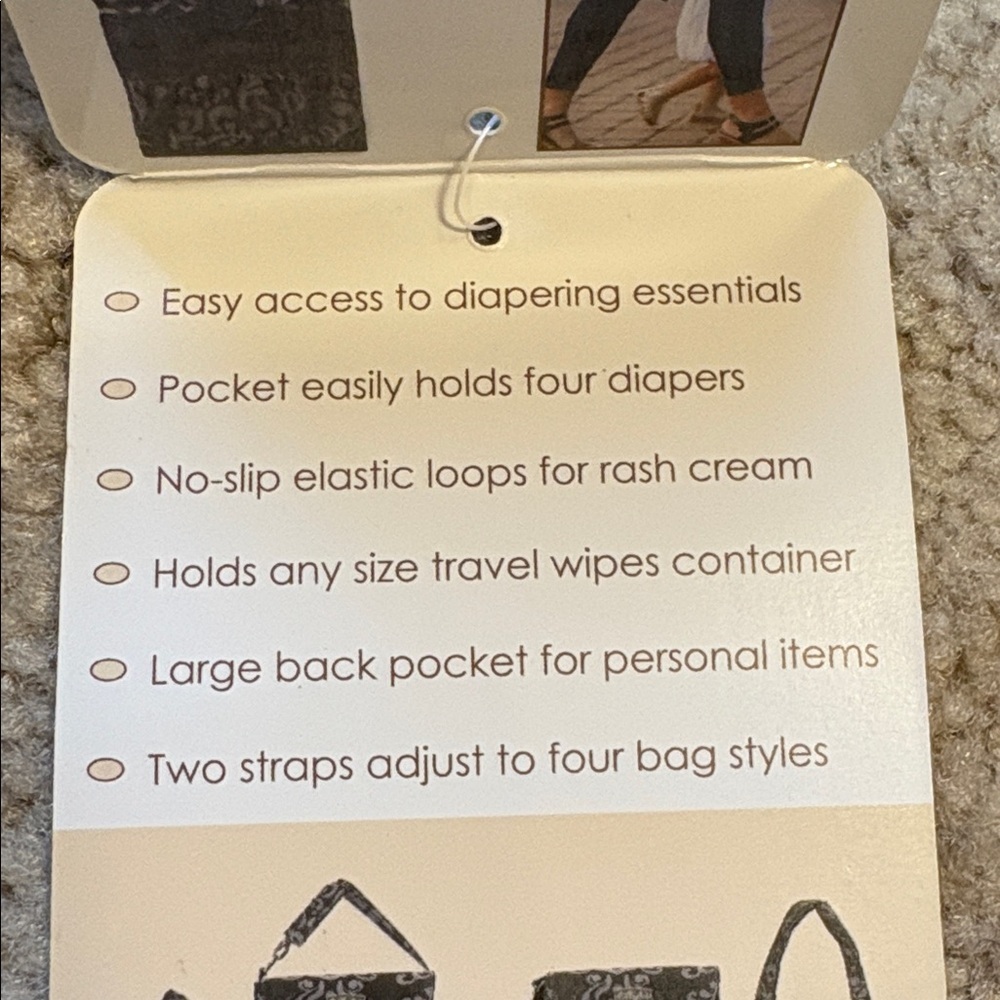 LillyBit Black and Gray Damask Pattern Diaper Clu… - image 7